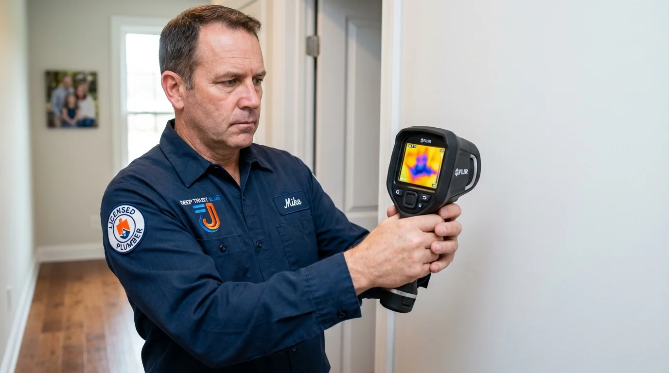 Thermal imaging leak detection by Johns Plumbing LLC in Eclectic